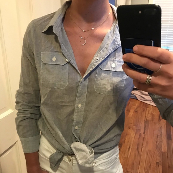 BCBGeneration Pinstripe Button Up - Picture 1 of 3